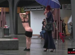 Nymph Obedient Flogged Outdoor By